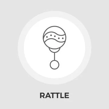 Rattle Flat Icon Stock Illustration