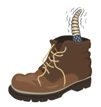 Rattler boot Stock Illustration