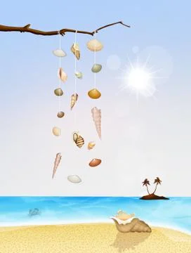 Rattles shells Stock Illustration