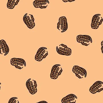 Rattlesnake animal vector seamless pattern イラスト素材