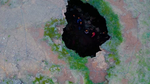 Raufarholshellir Lava Cave Stock Footage 114268611