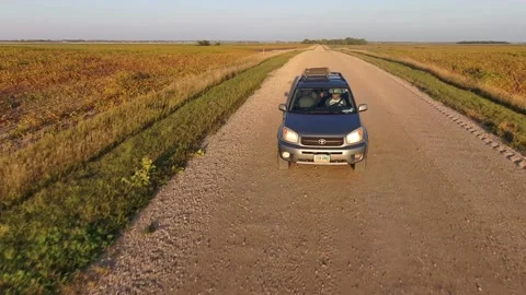 Rav4 Dusty Road Stock Footage 214435483