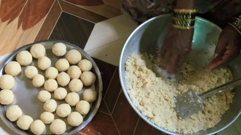Rava laddu making Stock Footage 319344607