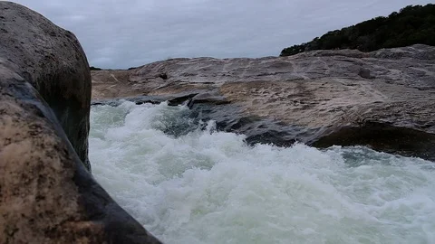 Ravaging river flowing with power, slow motion 스톡 동영상 103631160