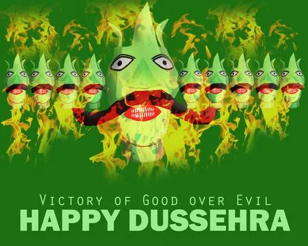 Ravana burning Stock Illustration