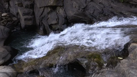 Ravana waterfall in Ella one of the widest falls in the country, SriLanka Stock Footage 104893375