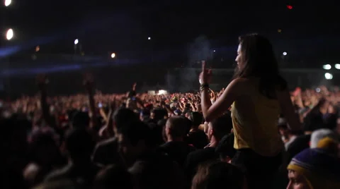 Rave Audience Stock Footage 41571993