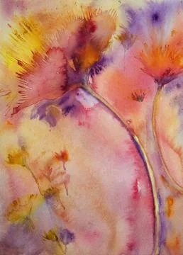 Ravelled roses with exploding colors Illustrazione stock