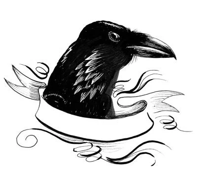 Raven head Stock Illustration