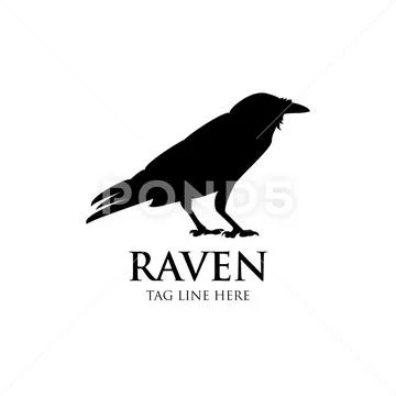Raven logo icon vector design Stock Illustration #133352248
