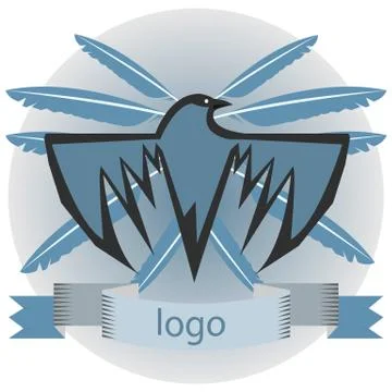 Raven logo Stock Illustration