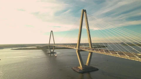 Ravenel Bridge Stock Footage 163914462