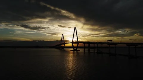 Ravenel Bridge at Sunset 動画素材 279797864