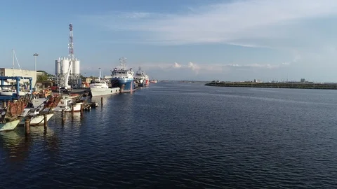 Ravenna Harbor 13 Stock-Footage 105056568