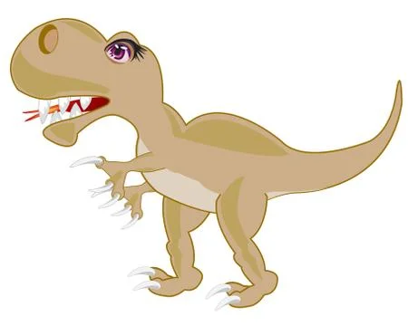 Ravenous prehistorical dinosaur Stock Illustration
