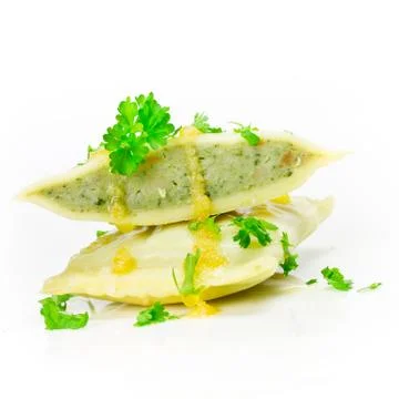 Ravioli isolated Stock Photos