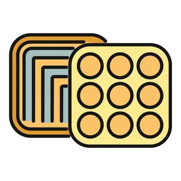 Ravioli making tool with pasta dough layers Stock Illustration