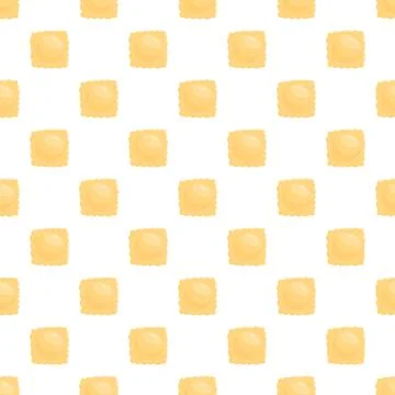 Ravioli pasta cartoon pattern seamless background illustration Illustrazione stock