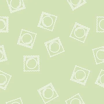 Ravioli pasta line seamless pattern Stock Illustration