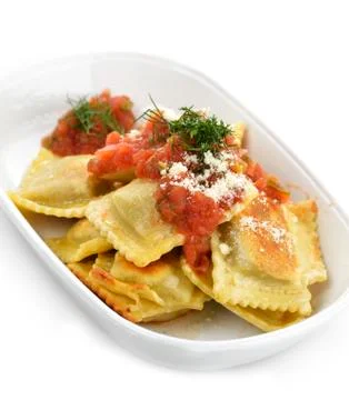 Ravioli pasta Foto stock