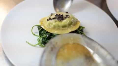 Ravioli On Plate Stock Footage 41959954