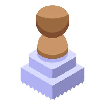 Ravioli stamp icon isometric vector. Cuisine food Stock Illustration