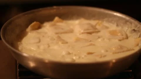 Raviolis simmering in pan pan left Stock-Footage 11138285