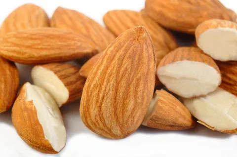 Raw almond nuts Foto stock