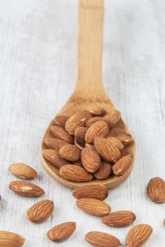 Raw almonds Stock Photos