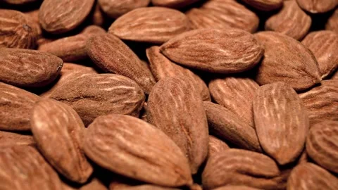 Raw almonds rotating Stock Footage 277295177