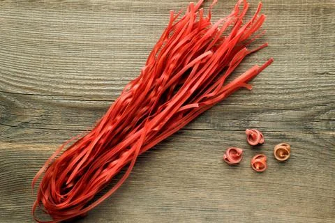 Raw and multicolored pasta Stock Photos