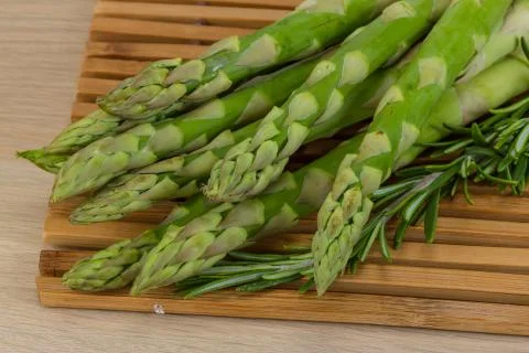 Raw asparagus Stock Photos