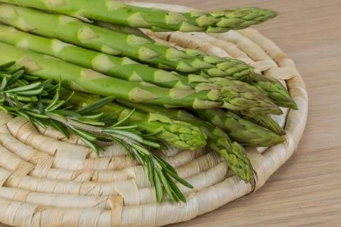 Raw asparagus Stock Photos