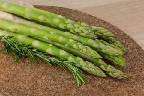 Raw asparagus Stock Photos