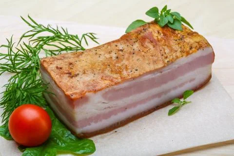 Raw bacon Stock Photos