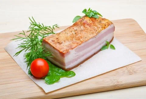 Raw bacon Stock Photos