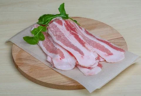 Raw bacon Stock Photos