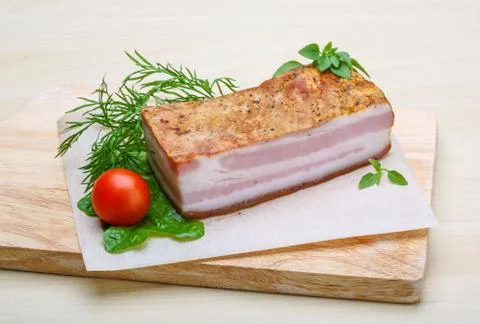 Raw bacon Stock Photos