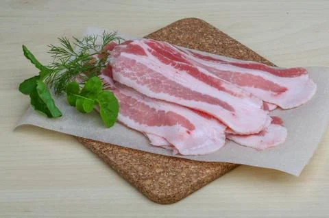 Raw bacon Stock Photos