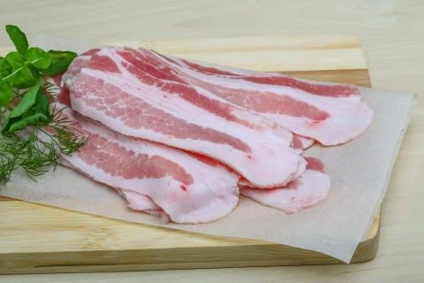 Raw bacon Stock Photos