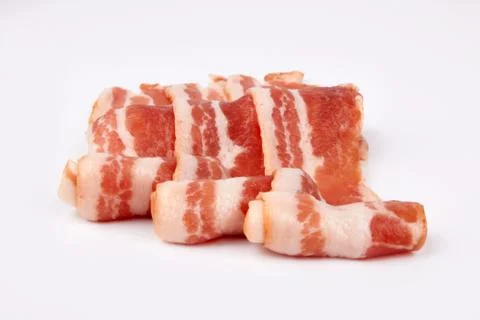Raw bacon Stock Photos