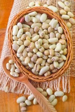 Raw beans Stock Photos