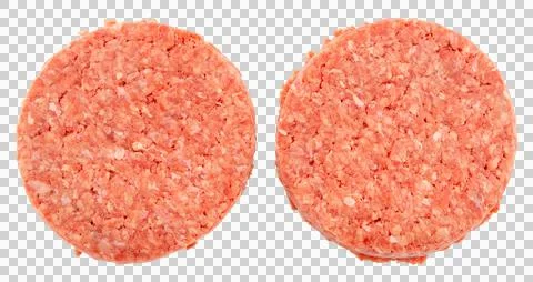 Raw beef burger patty Stock Photos