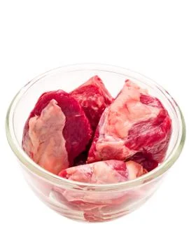 Raw beef cube Stock Photos
