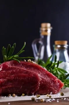 Raw beef fillet Stock Photos