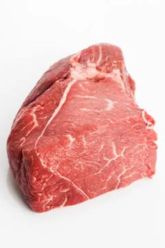 Raw beef isolated on white background Stock Photos