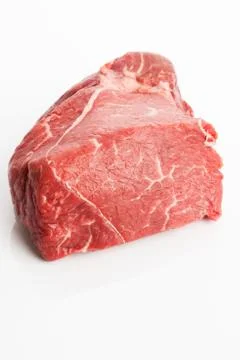 Raw beef isolated on white background Stock Photos