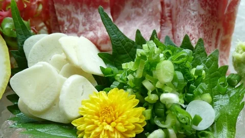 Raw beef matsuzaka meat Stock-Footage 75787591