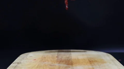 Raw beef meat on a black background Stock Footage 126573390