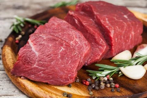 Raw beef meat Stock Photos